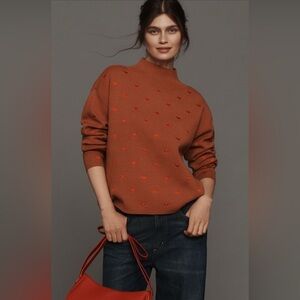 Anthropologie The Carys Mock-Neck Sweater by Maeve 🏀🍊🗝️